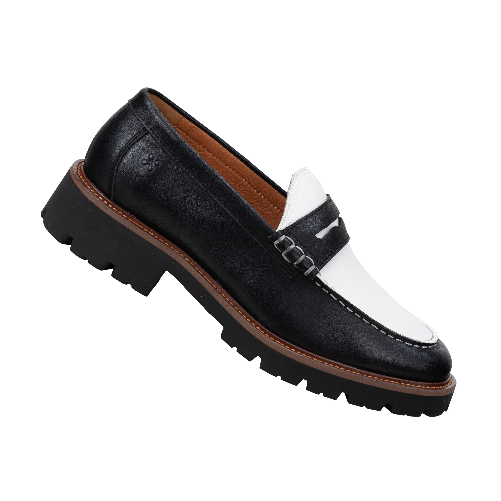 Women's loafers Stilo in black/white