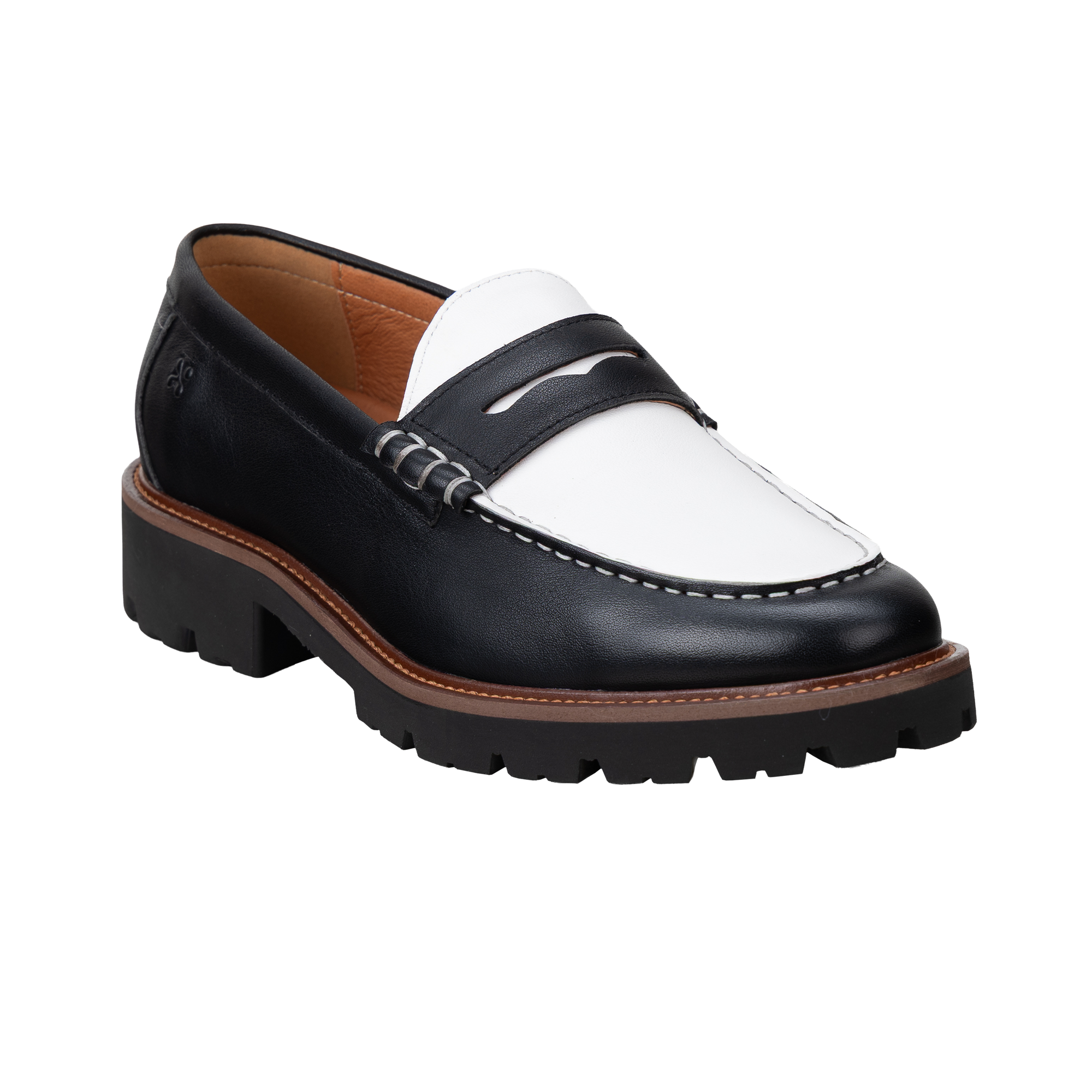 Women's loafers Stilo in black/white