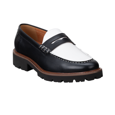 Women's loafers Stilo in black/white