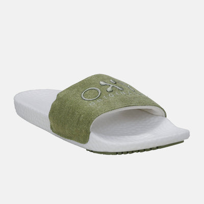 Men's slippers Excel in green/white