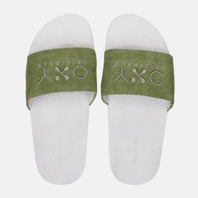 Men's slippers Excel in green/white