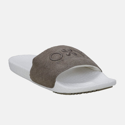 Men's slippers Excel in khaki/white