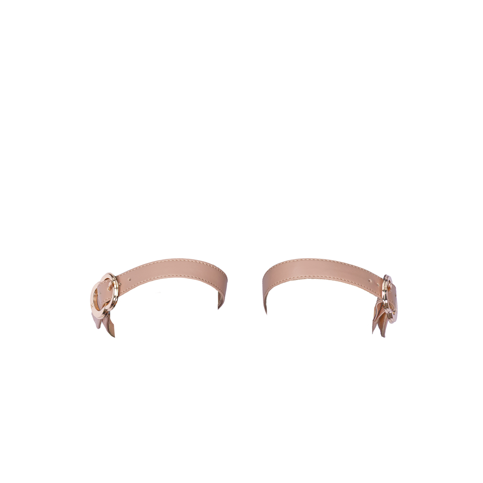 Women's ballet flats Eos Thick Strap with Gold Buckles in Blush
