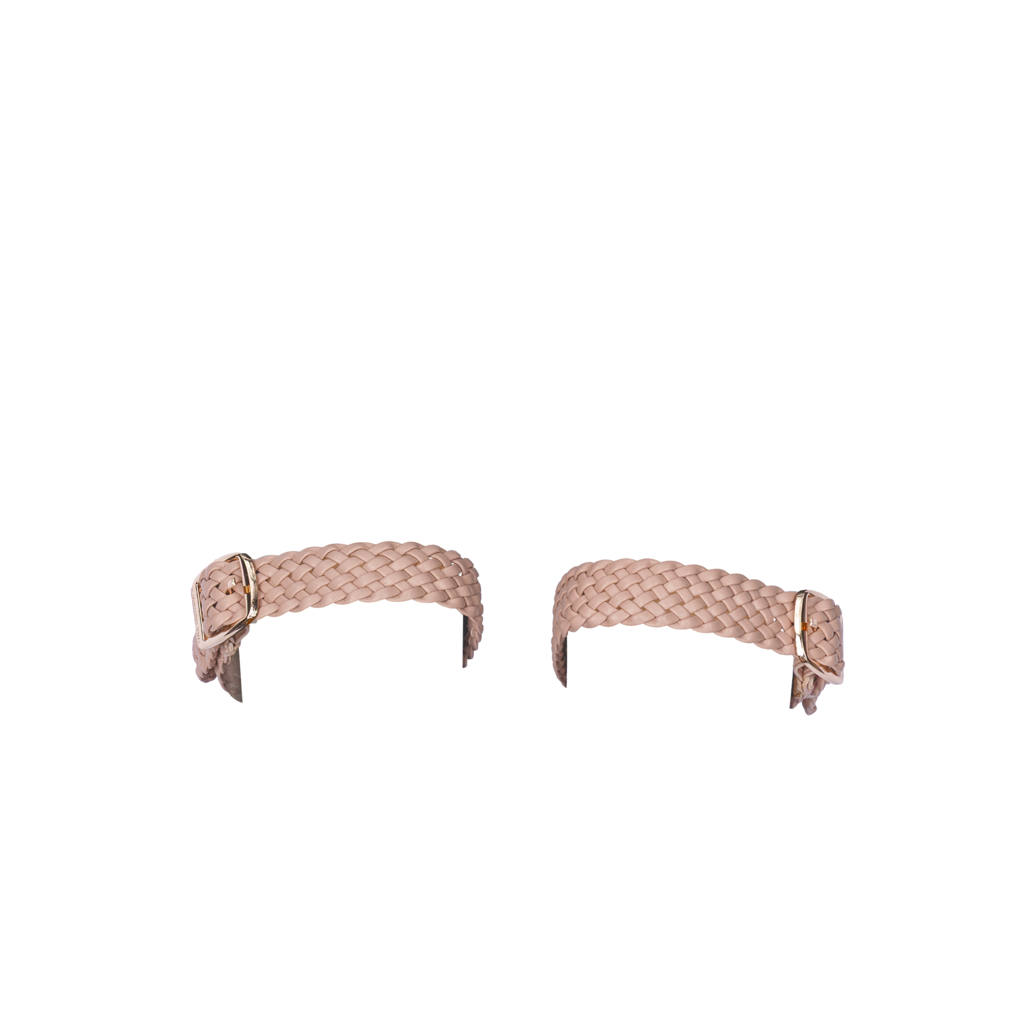 Women's ballet flats Eos Wooven Thick Strap with Gold Buckles in Blush
